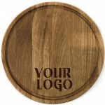 Доска обробна 29 см дерев'яна кругла для подачі - image-0